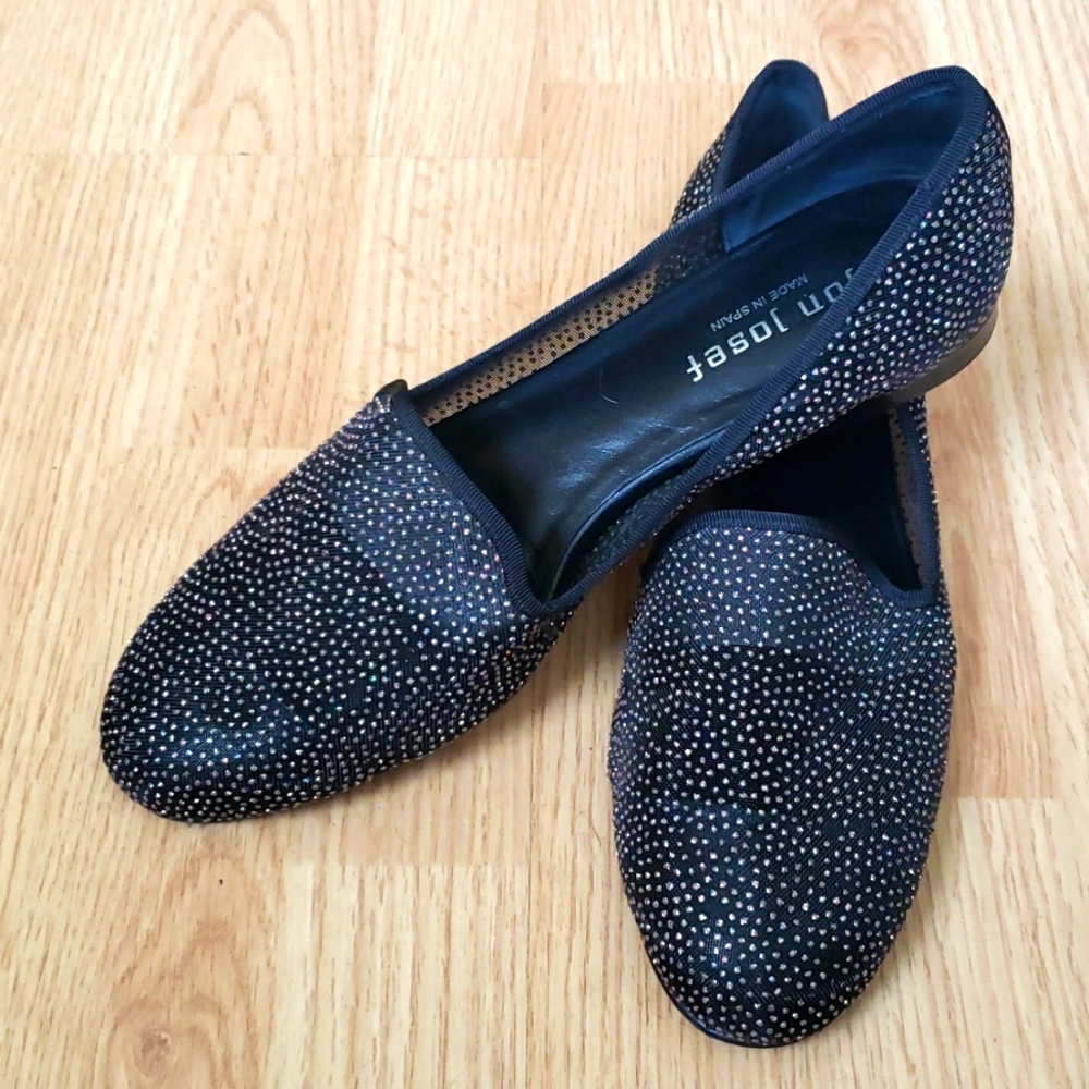 Jon Josef G Mesh Black Loafer Flat Size 8